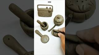clay kitchen set, #miniature #creativeclayideas #kitchenset #clay #diy #homecraft