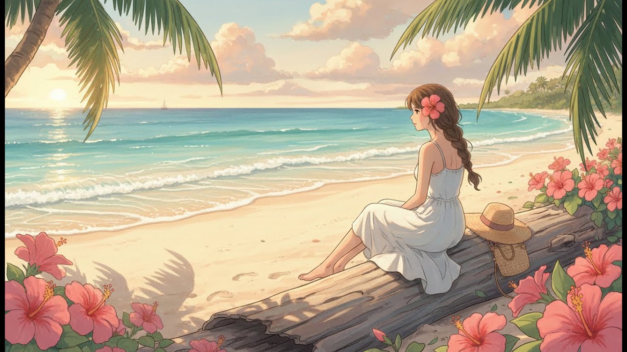 Caribbean Shoreline 🌊 | Tropical Lofi Beats for Relaxing, Studying & Chill Vibes