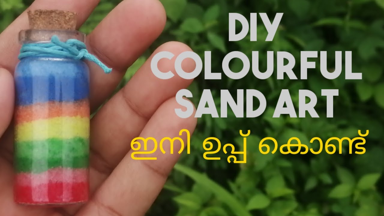 DIY Colourful Sand Art /Colored Sand in a Mini Glass Bottle / Made with