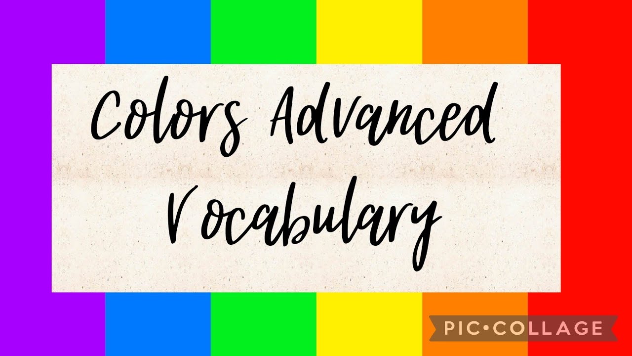advanced english vocabulary colors #English #vocabulary #colors - YouTube