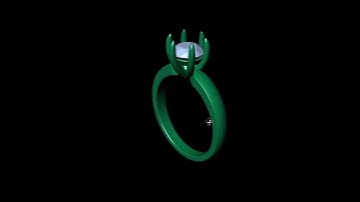 Diamond Engagement Ring 3D CAD Model Design. CR