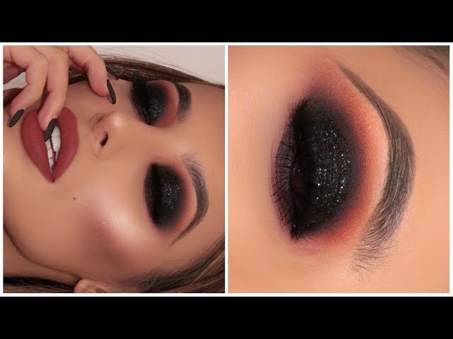 BOUJEE BLACK GLITTER SMOKEY EYE !!!! 