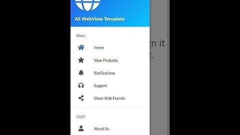 AstraWeb - Android Styled WebView Bootstrap Template