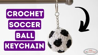 How to: CROCHET Soccer Ball Keychain Pattern