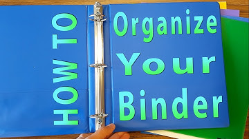 How To Organize Your Binder - Mr. Riedl