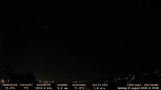 Timelapse Cam 1 - Natt til 21. august 2022