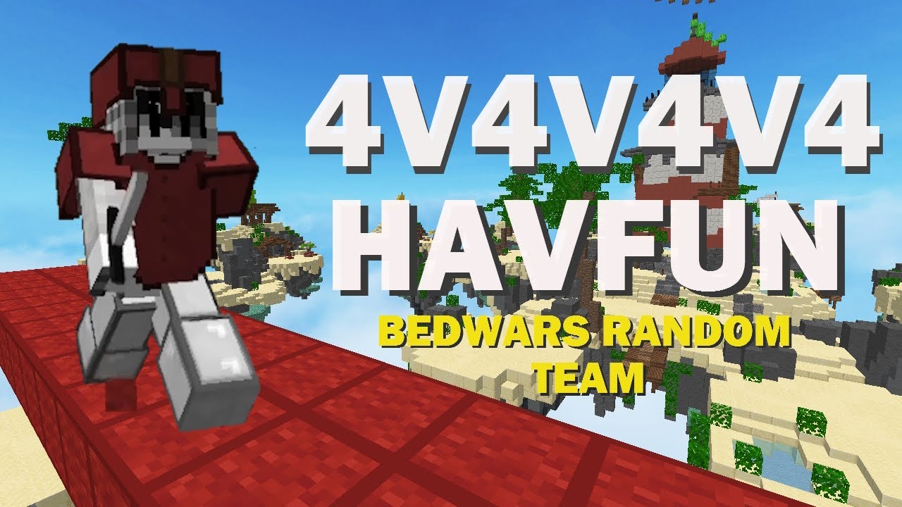 Tim Random Tim Random Sangat Pro! | 4v4v4v4 Bedwars Havfun - LuckyNetwork - YouTube