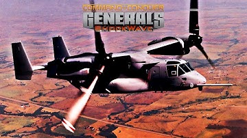 Heavy Gunship vs USA Unfair plane (MOD SHOCKWAVE CHAOS) C&C Generals Zero Hour