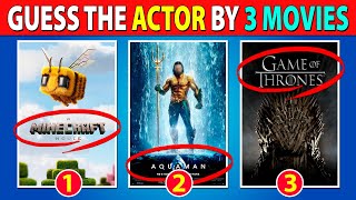 Famous Guess the Actor by THREE Movies 🎬🍿 | 3 Movies, 1 Actor Challenge Profile