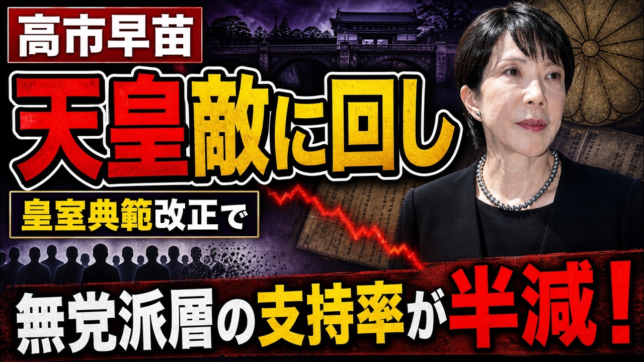 皇室典範改正で無党派層支持率半減。安冨歩東京大学名誉教授。一月万冊清水