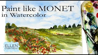 Paint like Monet using Watercolor/ Impressionism Landscape  painting