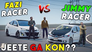 JIMMY RACER VS FAZI RACER🔥 | WHO WILL WIN | GTA 5 | Real Life Mods #341 | URDU |