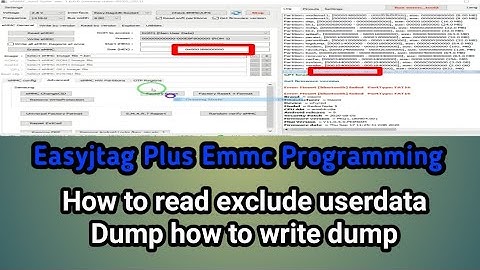 Emmc programming by easyjatag plus Read Exclude userdata Dump