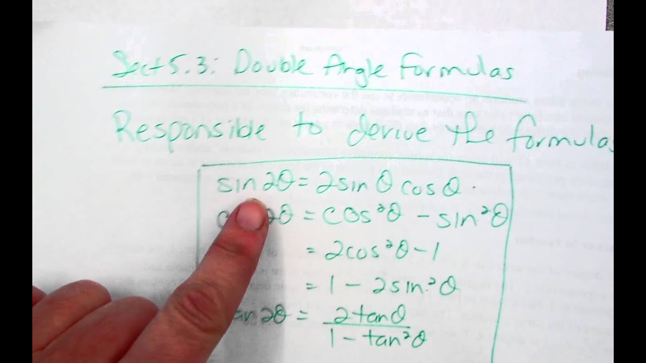 HTrig, 5 3 Double Angle Part 2 - YouTube