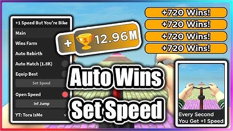 Every Second You Get +1 Speed But You’re On a Bike Script - Auto Wins | Set Speed