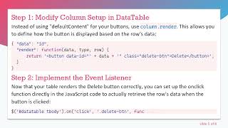 How to Get Row Data After a Button Click in DataTables