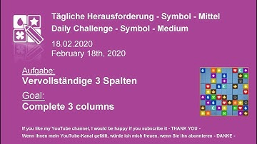 Feb 18, 2020 | Microsoft Sudoku - Daily Challenges | Symbol Medium Left