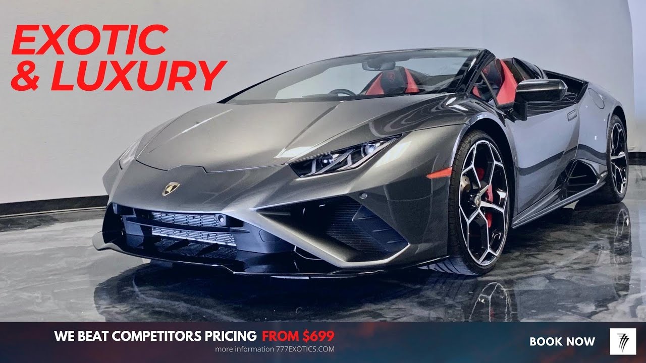 Lamborghini Huracan Evo Spyder 777 Exotics Car Rental - YouTube