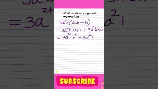 Algebraic expression multiplication, Monomial X Binomial, #maths #algebraicexpressions #viralshort