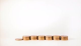 Isolated Macro Step Gold Coin Graph Shows Rising Income | Stock Footage - Videohive