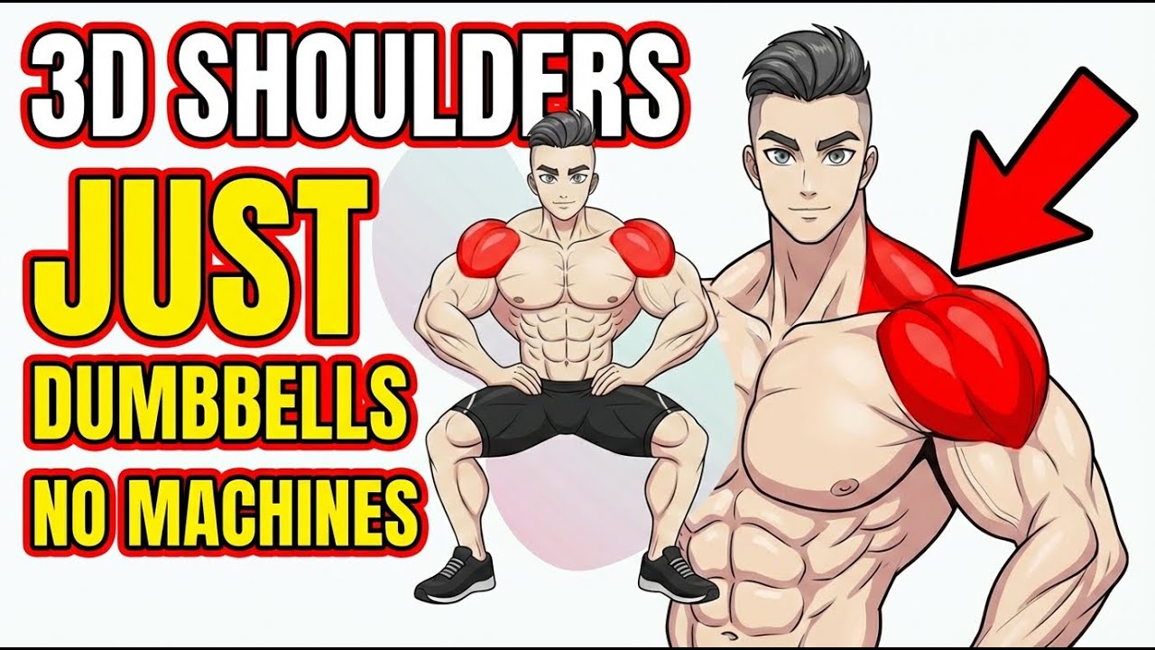 How To Get 3D Shoulders With Just Dumbbells!