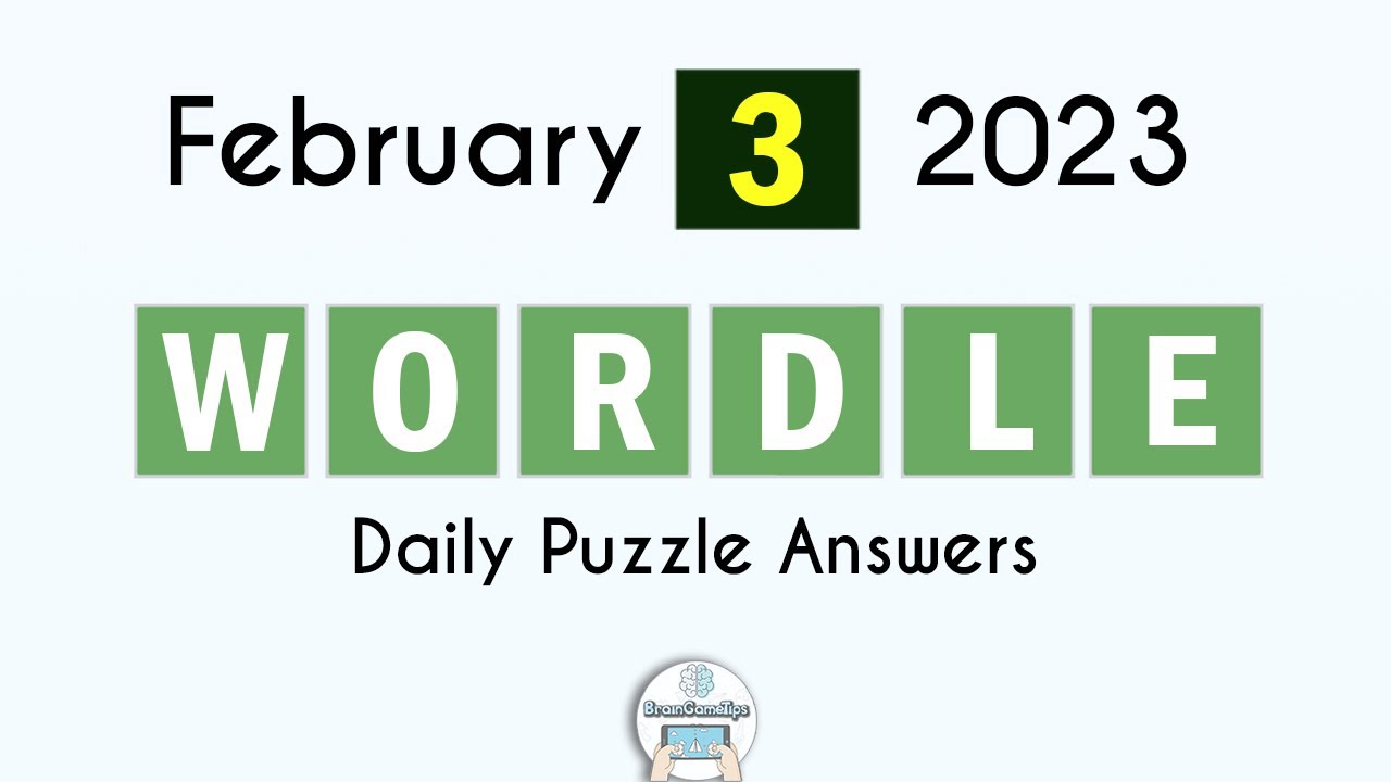 Wordle February 3 2023 Today Answer YouTube