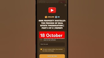 Own Property Digitally: The Process of Real Estate Tokenization Part 2 of 5 MemeFi #memefi #airdrop