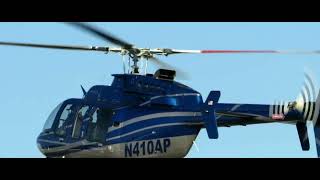 Bell 407 lands and Takes Off From My local Airport! [N410AP]
