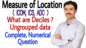 what are Deciles explained for Ungrouped data | intermediate statistics Lectures | urdu/hindi |