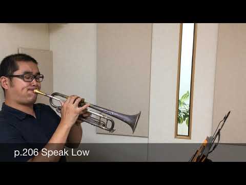 p.206 Speak Low - Jazz Standard Bibleトランペットで全部吹く。