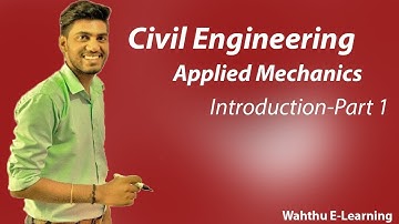 Introduction of Applied Mechanics in Hindi || Part 1 ||