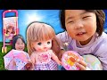【おままごと】しゅりちゃんがまねっこメルちゃんと秋の遠足に行ってきたよ☆