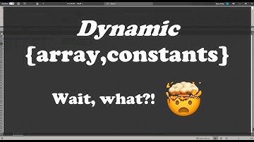 #Excel Dynamic Array Constants?!