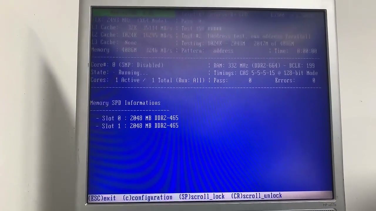 desktop RAM DDR2 2GB 533MHZ Testing video