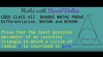 Prove that the least perimeter of an isosceles triangle in which a circle of radius | English lang
