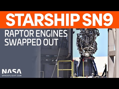 SpaceX Boca Chica - Starship SN9 undergoing Raptor Replacement Tasks