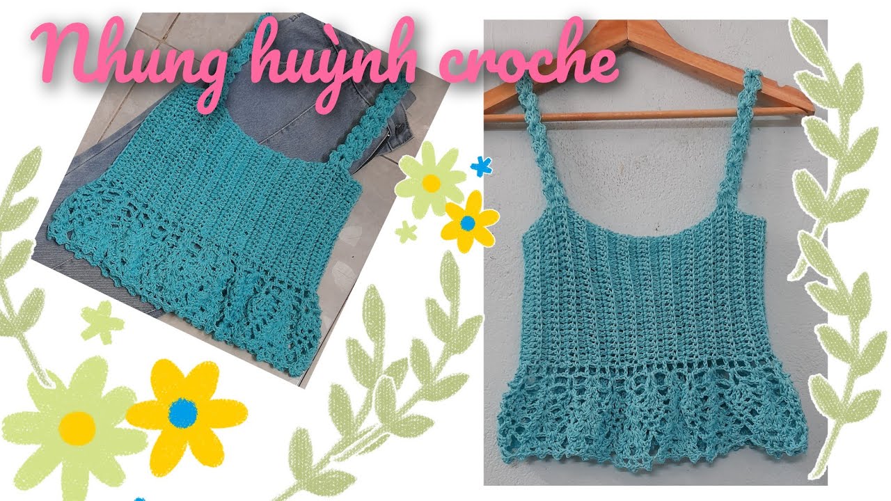 CROCHET CROPTOP / MÓC ÁO CROPTOP 2 DÂY # 43