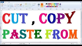 #How to use cut ,copy, paste, paste from option  in ms paint Hindi | Cut Copy Paste in Computer