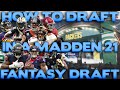 This is How to Draft The Perfect Team In A Fantasy Draft Franchise! Madden 21 Fantasy Draft Tutorial