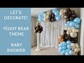 Teddy Bear Baby Shower Decorations | Balloon Garland Tips | Time-Lapse Video