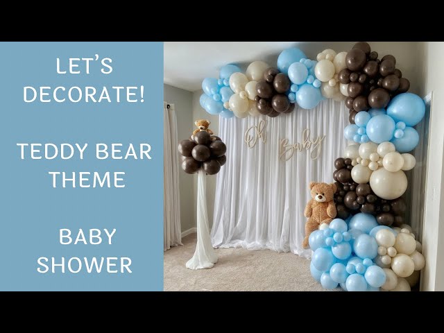 Teddy Bear Baby Shower Decorations, Balloon Garland Tips