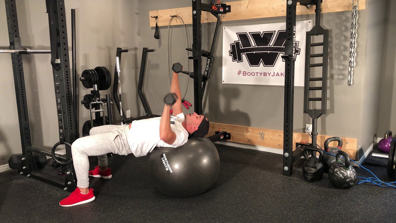 Swiss Ball Alt Bench Press YouTube