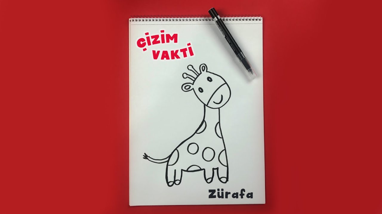 Nasıl Çizilir? Zürafa / Çocuklar İçin Kolay Zürafa Çizme
