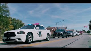 ISP Trooper Peter "Bo" Stephan - Funeral Procession 4K Video- October 18, 2019  Indiana State Police