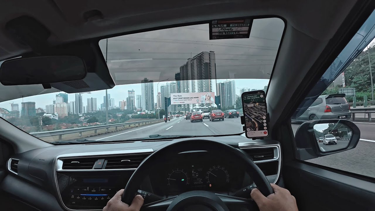 POV Drive | Road to KL. | ขับรถบนทางด่วนเข้าเมืองกัวลาลัมเปอร์ | มาเลเซีย