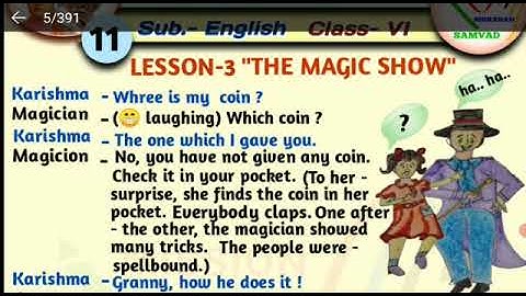 English Class - 6th Lesson - 3 Topic - The Magic Show