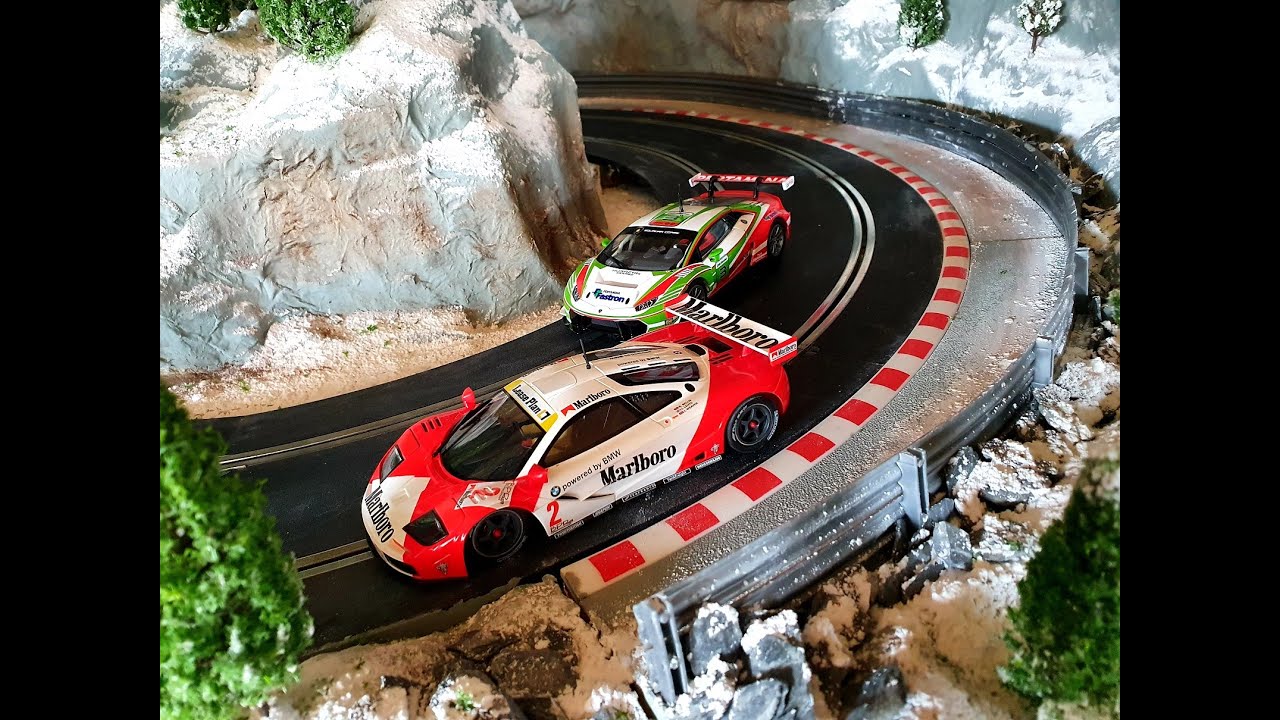 Scalextric 1:32 Slot Car Layout The Build so far...16ft x 4ft - YouTube