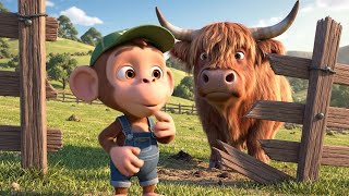 Monkey Builds and Runs a Busy Farm 🐒🌾 | Funny & Heartwarming 3D Cartoon Farm Story
