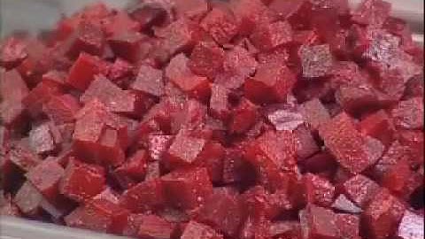 Hobart FP250 3/8" Soft Dicer Plate Dicing Beetroot