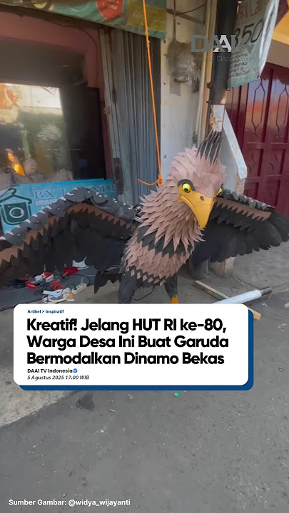 Warga desa ini buat burung garuda dari dinamo bekas😮❤️❤️